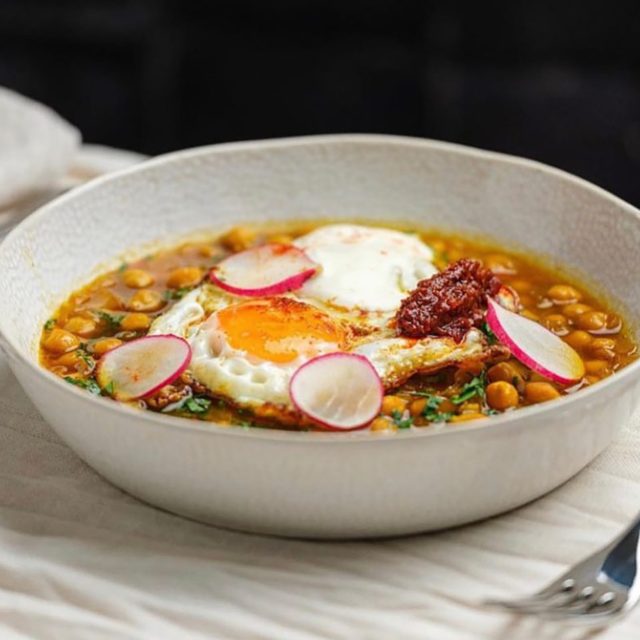 Atul Kochhar's Recipe Chickpea Soup with Fried Eggs
