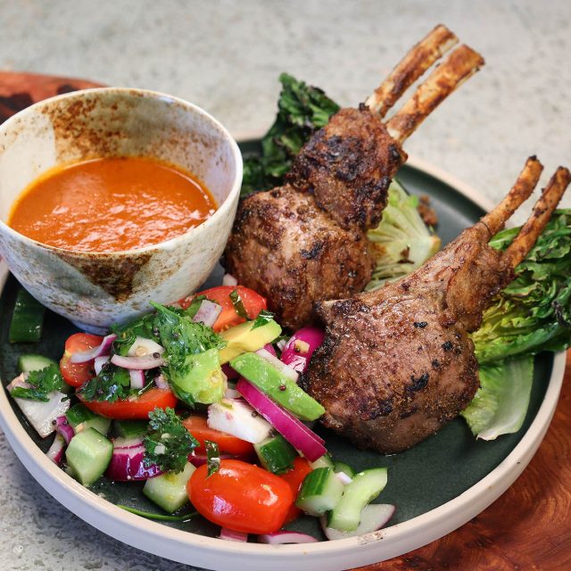 Chettinad lamb chops salad Indian recipe Atul Kochhar