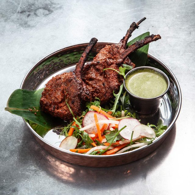 Michelin-starred Chef Atul Kochhar’s signature tandoori grilled lamb chops.